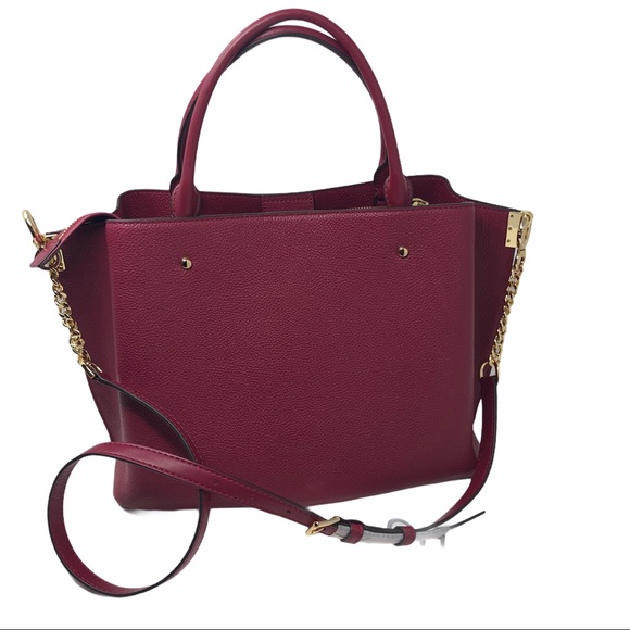 MICHAEL KORS Arielle Lg Satchel, Leather Berry NWT - Picture 10 of 15